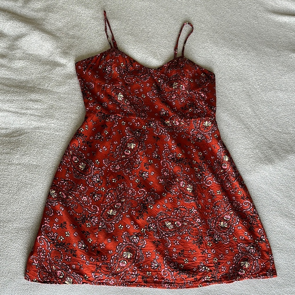 Country Paisley Dress with Spaghetti Straps